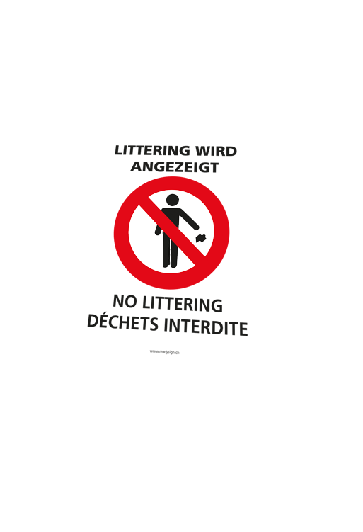 Littering wird angezeigt