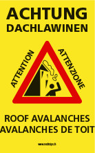 Warnaufsteller Achtung Dachlawinen
