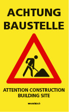 Warnaufsteller Achtung Baustelle