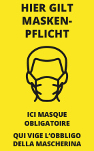 Warnaufsteller Maskenpflicht