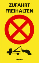Warnaufsteller Zufahrt freihalten